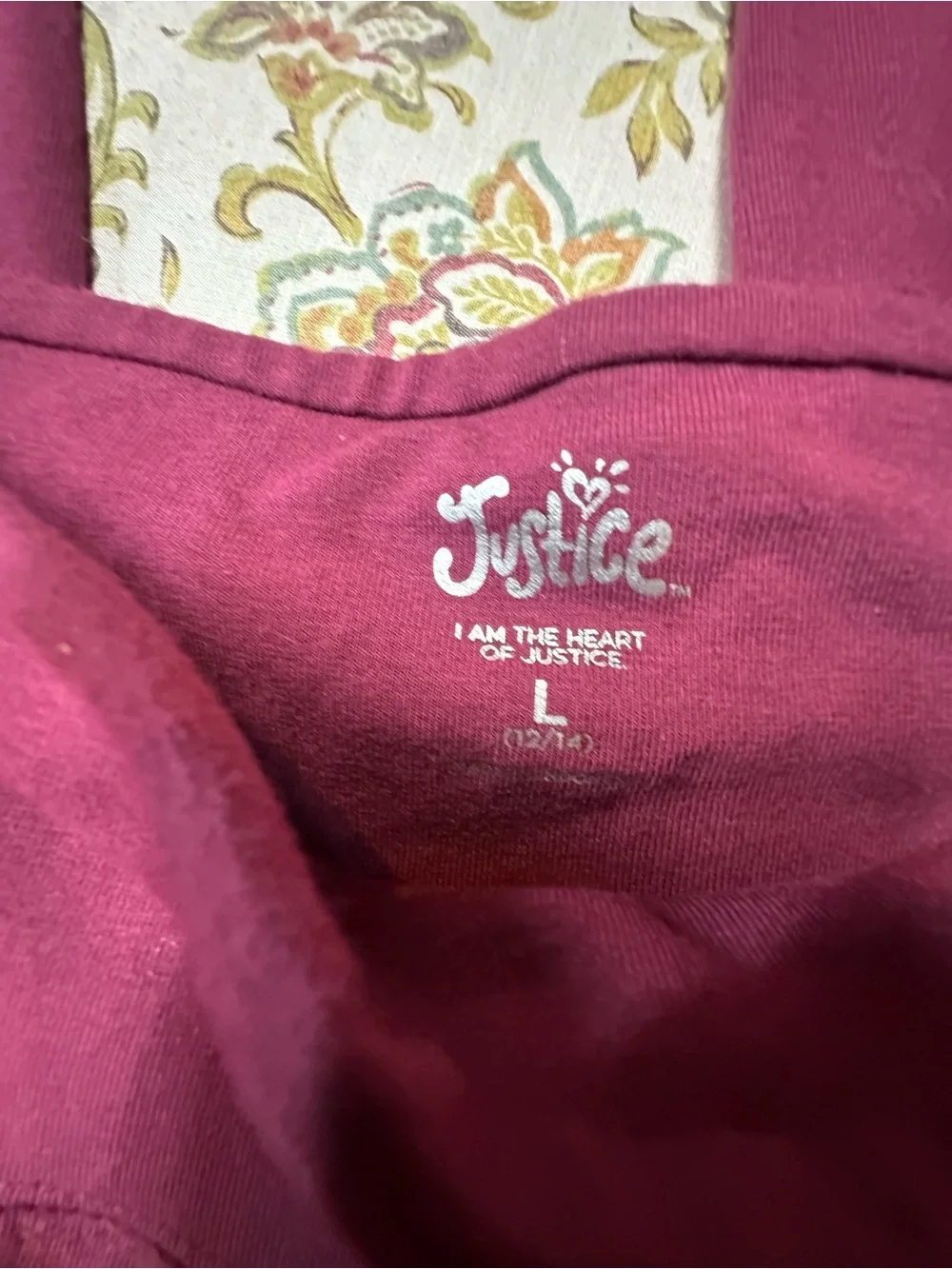 Justice Girls' Burgundy Leggings